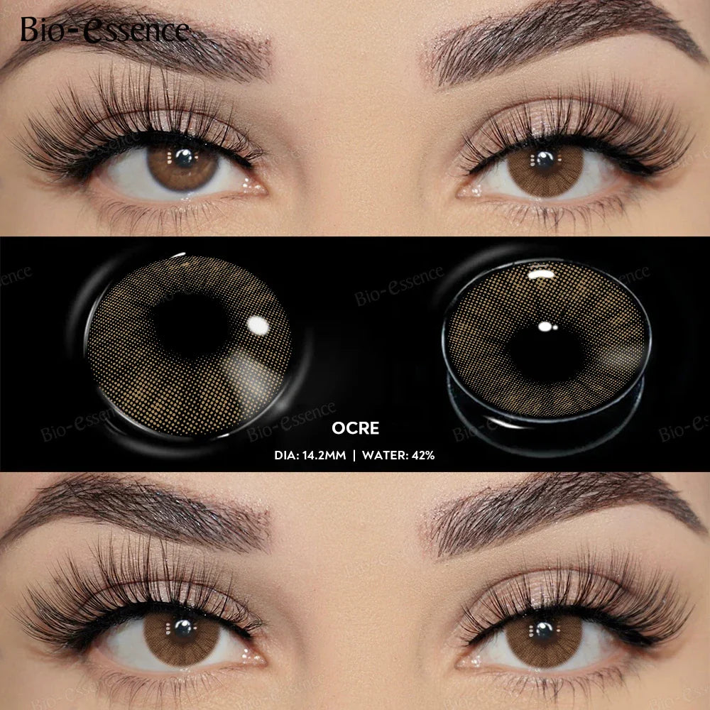 1 Pair Colored Contact Lenses for Eyes Natural Look Brown Eye Lenses Gray Contact Blue Lenses