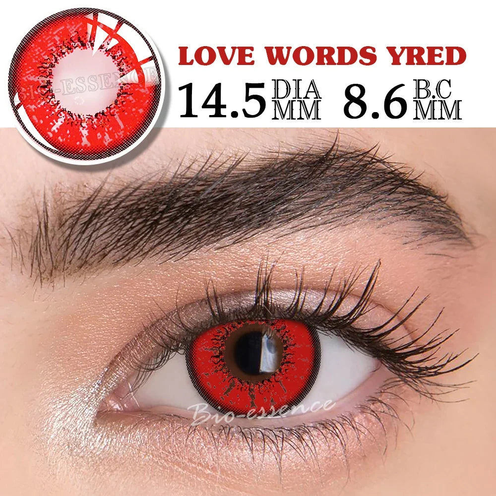 Halloween Coplay Contact Lenses 1 Pair Colored Contact Lenses for Eyes Anime Lenses Cosplay Lenses Anime Accessories