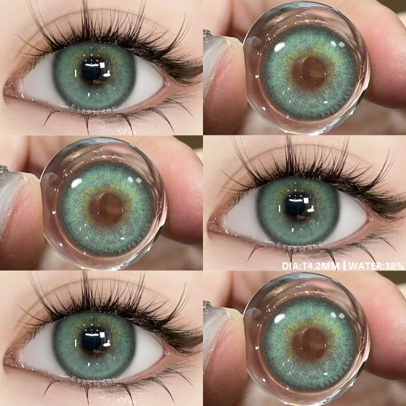 1Pair New Color Contact Lenses for Eyes Cosmetic High Quality Blue Lenses Green Contact Fashion Cosmetic Eye Contacts