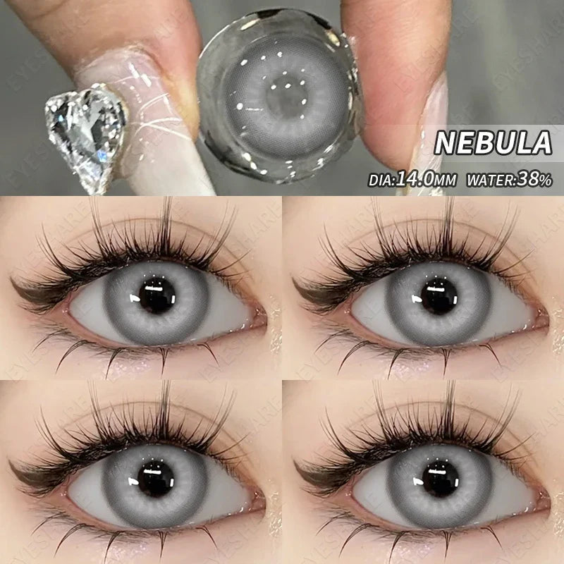 1pair Colored Contact Lenses for Eyes Cosplay Contact Lens Halloween Eyes Lens Yearly Use Eye White Lenses Black Lenses