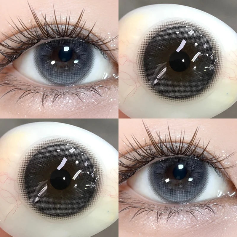 1 Pair Brown Eye Lenses Korean Natural Lenses Color Contact Lenses Eyes with Degree Black Beautiful Pupil