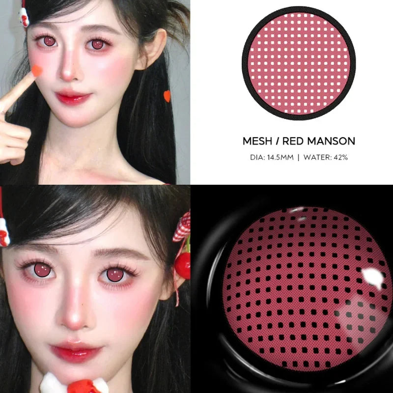 1 Pair Red Vampire Halloween Cosplay Contact Lenses for Eyes Beauty Fashion Red lense Blue Lenses Green Eye Contact