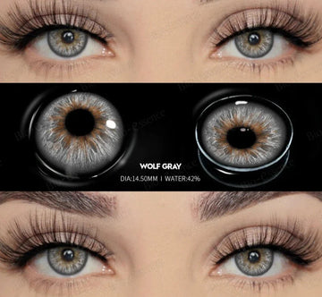 1 Pair Colored Contact Lenses with Degree Natural Eye Contact Prescription Lens Fashion Lenses