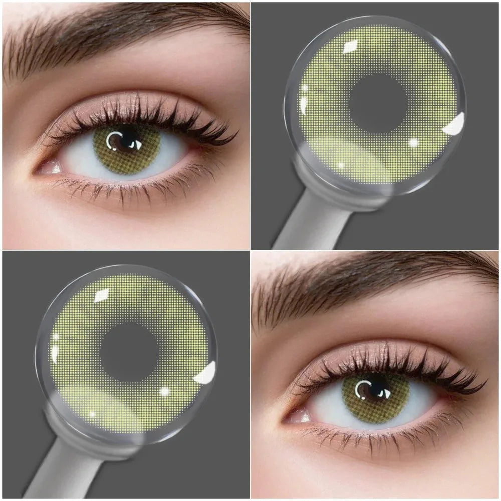 Eye Eyes Color Contacts Colored Contact Lenses Lens Small Pupil Prescription Wholesale Myopia Natural 14.2mm 2Pcs 1 Year