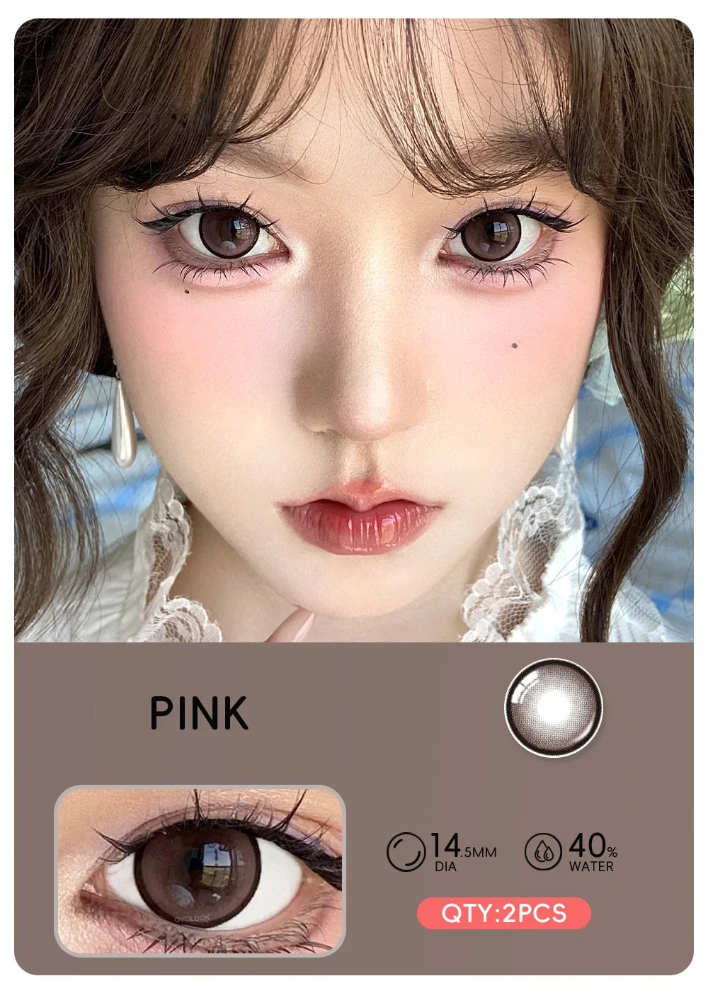 2pcs Natural Green Contact Lenses fo Eyes Beauty Color Pupils Makeup Color Eye Lenses Big Diameter Myopia Lenses