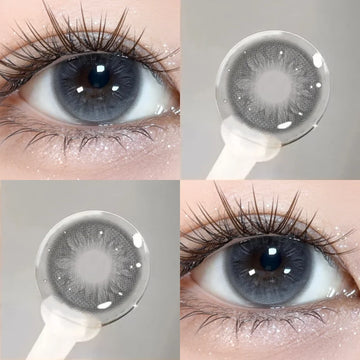 2PCS New Fashion Contact Lenses Beauty Colorld Contact for Eyes Makeup Brown Lenses Cosmetics Grey Eyes Lenses Yearly