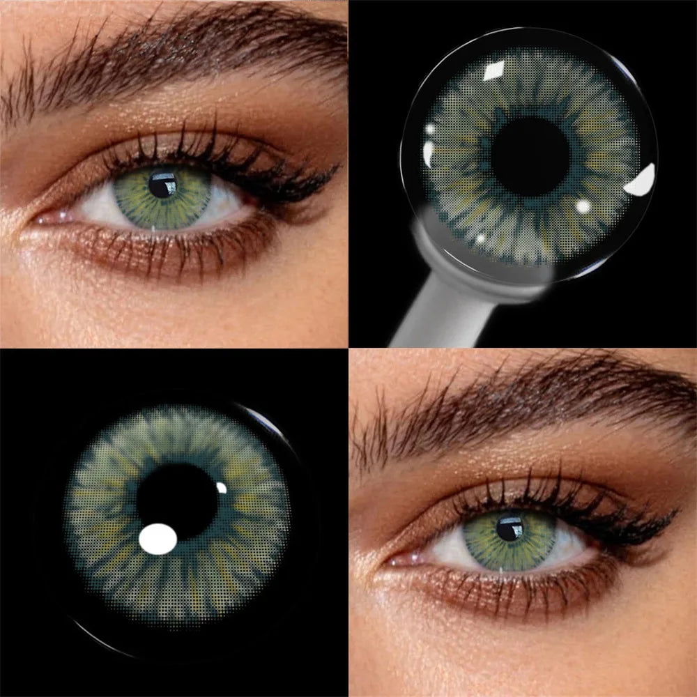 Eye Eyes Color Contacts Colored Contact Lenses Lens Small Pupil Daily Beauty Black Blue Brown 2Pcs 6 Months Half Year