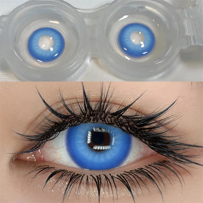 1 Pair Color Contact Lenses for Eyes Cosplay Red Color Lens Anime Purple Lenses Korean Lenses Big Eye Lens Blue Lenses