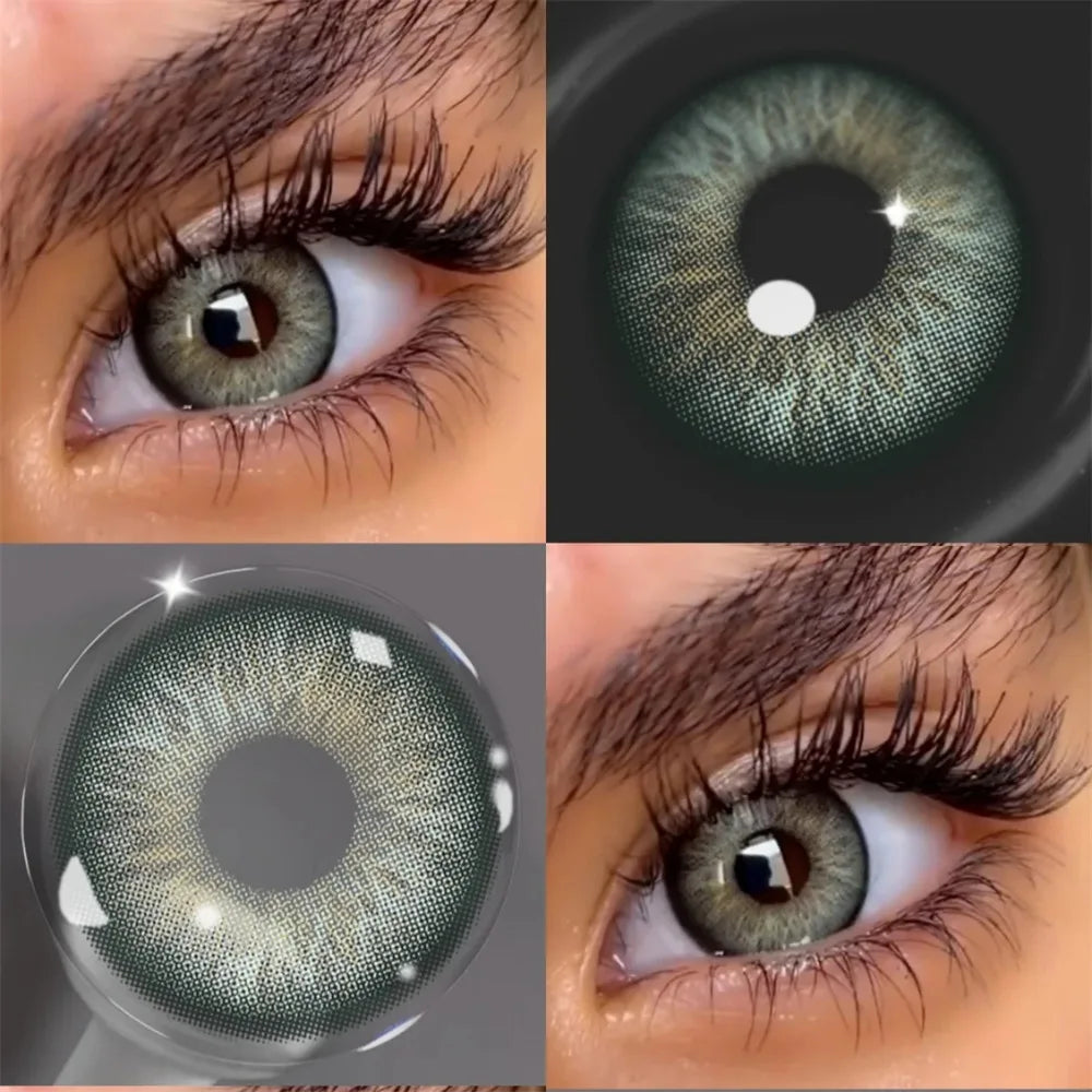 Eye Eyes Color Contacts Colored Contact Lenses Lens Small Pupil Daily Beauty Black Blue Brown 2Pcs 6 Months Half Year