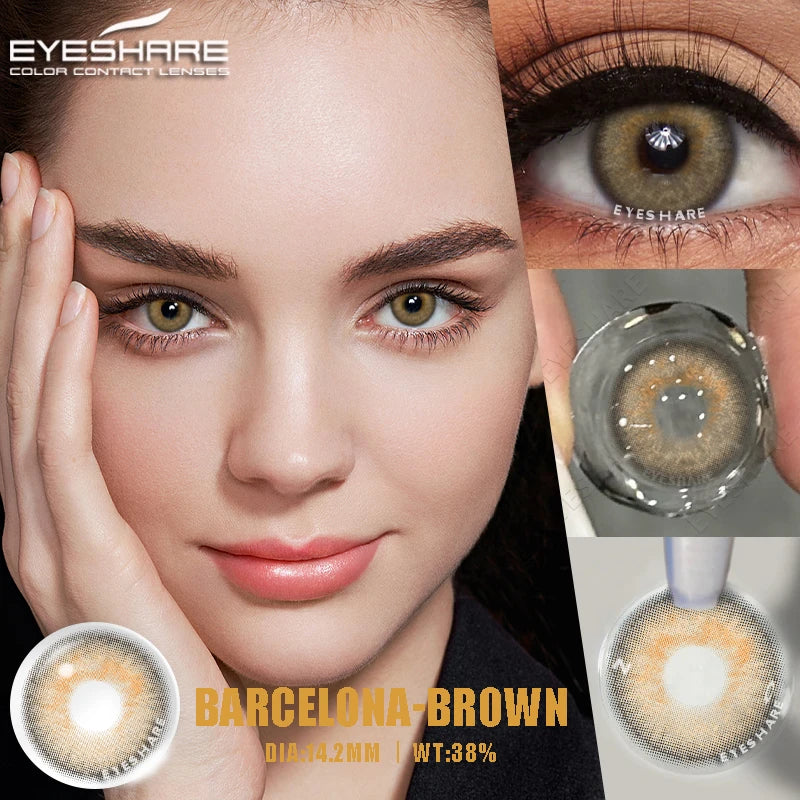 1 Pair Color Contact Lenses for Eyes Color Eye Lens Blue Eye Lenses Brown Lenses Gray Pupils Lens Yearly Green Contacts