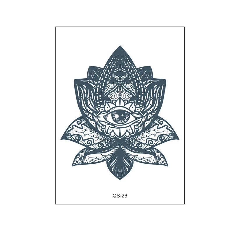 1pcs Hand Flower Rose Fake Tattoo Stickers Waterproof Temporary Tatto Body Art for Girl Women Men