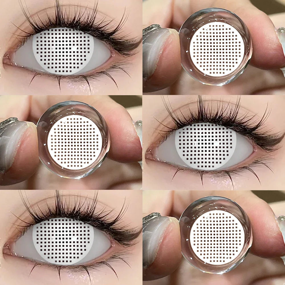 Cosplay Contact Lenses Cosmetics Blue Lens Eye Color Lenses Sharingan Halloween Makeup Red Lenses White Lenses Yellow Lens