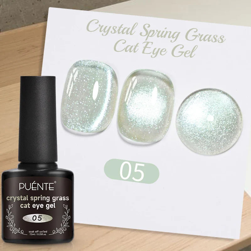 7.5ML Amber Moonlight Cat Magnetic Gel Nail Polish WaterLight Cat Eye Gel Soak Off Semi-Permanent Nail Art Varnish For Manicure