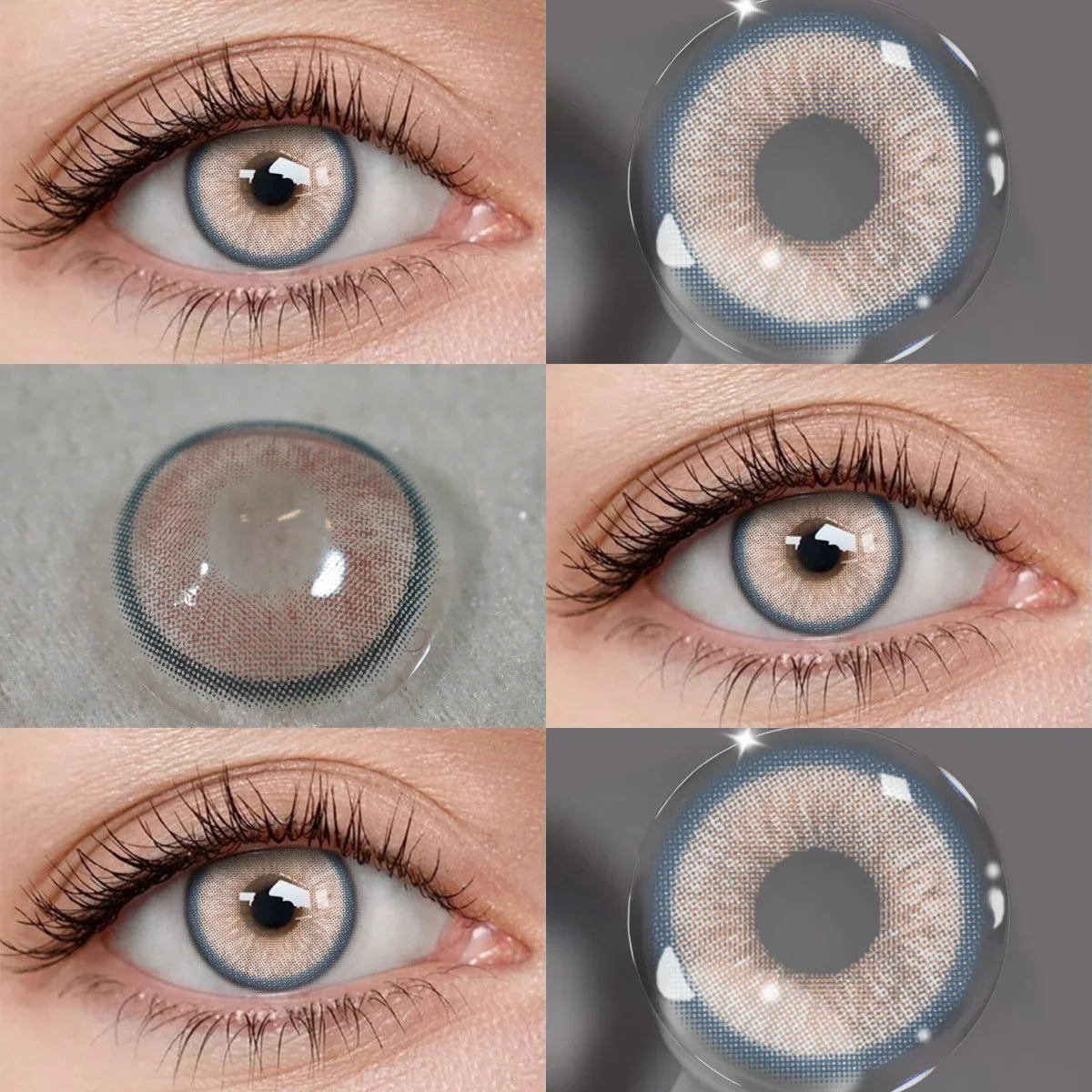 14.2mm Yearly Disposal Colored Contact Lenses Enlarging Effect Soft Lens For Daily Makeup Eye Contacts