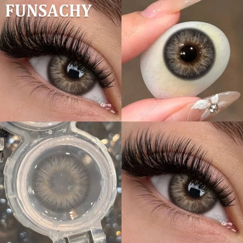 1 Pair Elesis Series Contact Lenses for Eyes Brown/Gray Colored Lenses Blue Natural Eye Contacts Annual Fast Shipping
