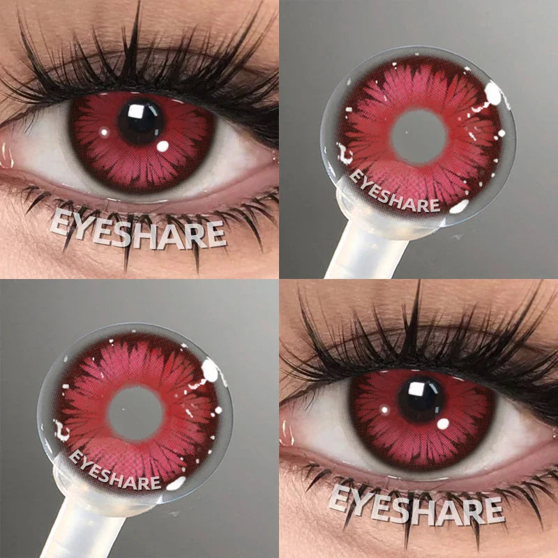 1 Pair Pink Cosplay Contact Lenses for Eyes Lenses Anime Lenses Anime Accessories Lenses Purple Lenses Red Lens