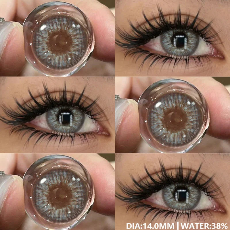 Colored Contact Lenses for Eyes 1pair Gray Pupils Lens Blue Eye Lenses Brown Lens Yearly Green Contacts Cosmetic Lenses