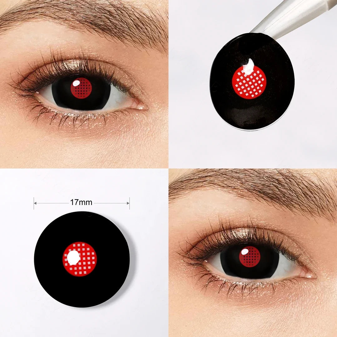 17MM Color Halloween Contact Lenses For Eye Green Cat‘s Eye Red Blue Lenses Cosplay Contact Lenses Eyes Beauty Makeup