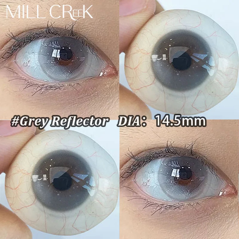 2pcs Blue Colored Contact Lenses with Myopia Pink Soft Korean Fashion Makeup Beauty Contacts Lenses New Fast Shipping