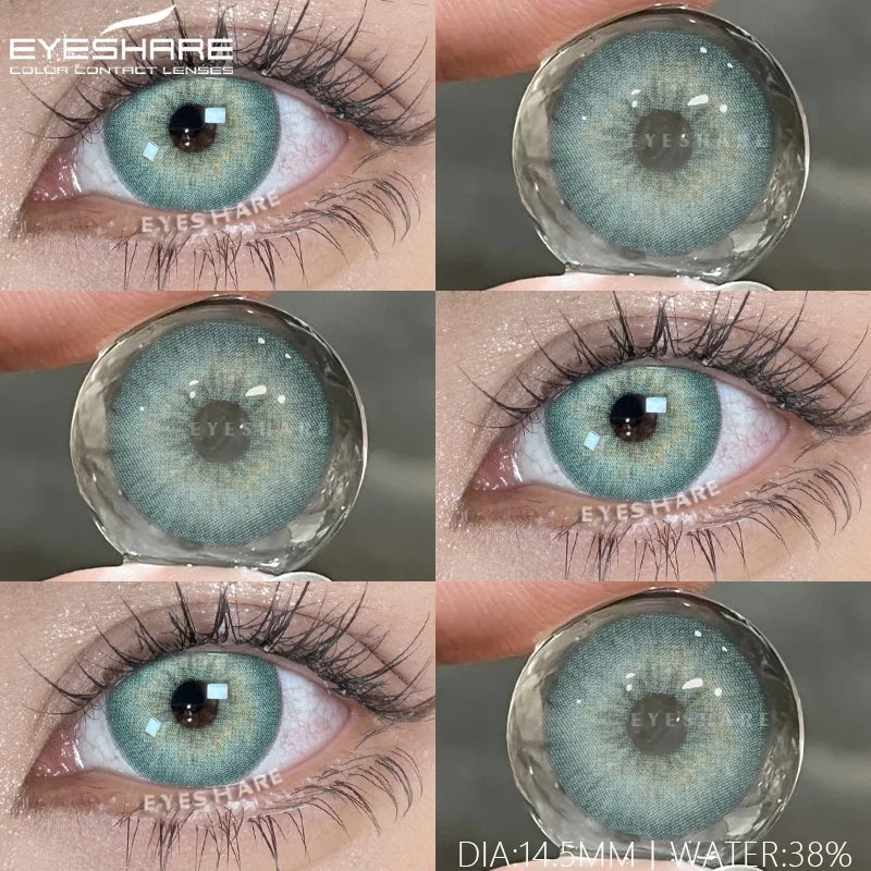 2Pcs Gray Color Contact Lenses For Eyes Natural Eye Brown Color Lens Cosmetic Soft Eye Lenses Beauty Pupils Blue Lenses