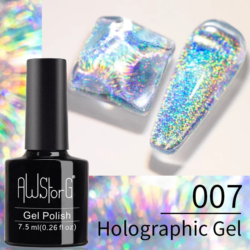 7.5ml Golden Gradient Cat Eye Nail Polish Gel Phototherapeutic Gel Soak Off Nail Magnetic Gel Polish Nail Art DlY