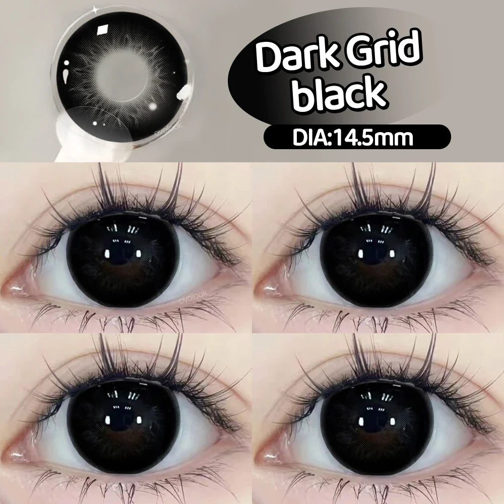 1 Pair Purple Beauty Colored contact lenses For Eyes Halloween Makeup Lens Pupils Fashion Big Eye Lenses Myopia Lenses