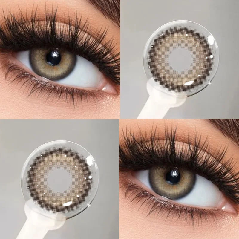 2PCS Brown Colorld Contact Lenses for Eyes Blue Myopia Lenses Beauty Pupils Korean Lenses Fashion Contacts Yearly Use