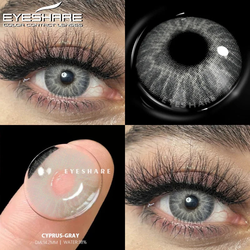 Natural Colored Eye Lenses 1pair Gray Pupils Lenses Blue Contact Lenses Brown Contacts Yearly Cosmetic Green Eye Lens