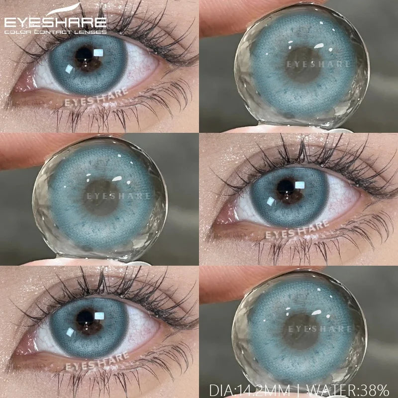 2Pcs Natural Color Contact Lenses for Eyes Korean Brown Lenses Beauty Fashion Gray Lense Blue Eye Lenses Pink Contacts
