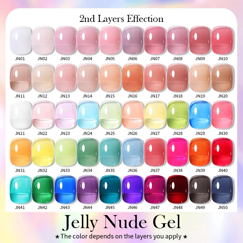 Transparen Gel Nail Polish Pink Jelly Nude Semi Transparent French Nail Camouflage UV Gel Varnish Soak Off Nail Art