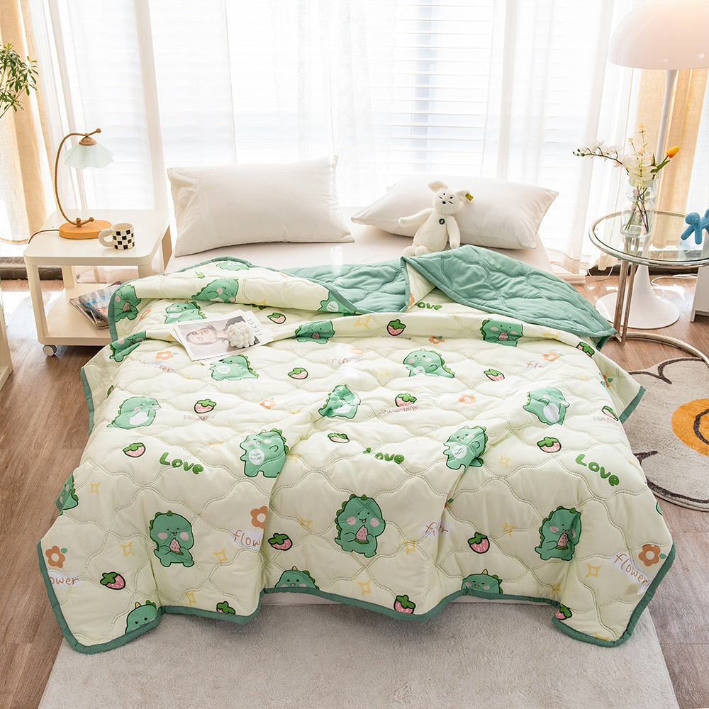 Summer Ice Quilt bedspreads comforter plaid blanket on the bed Quilt cover Duvets for 135 90 for single double bed
