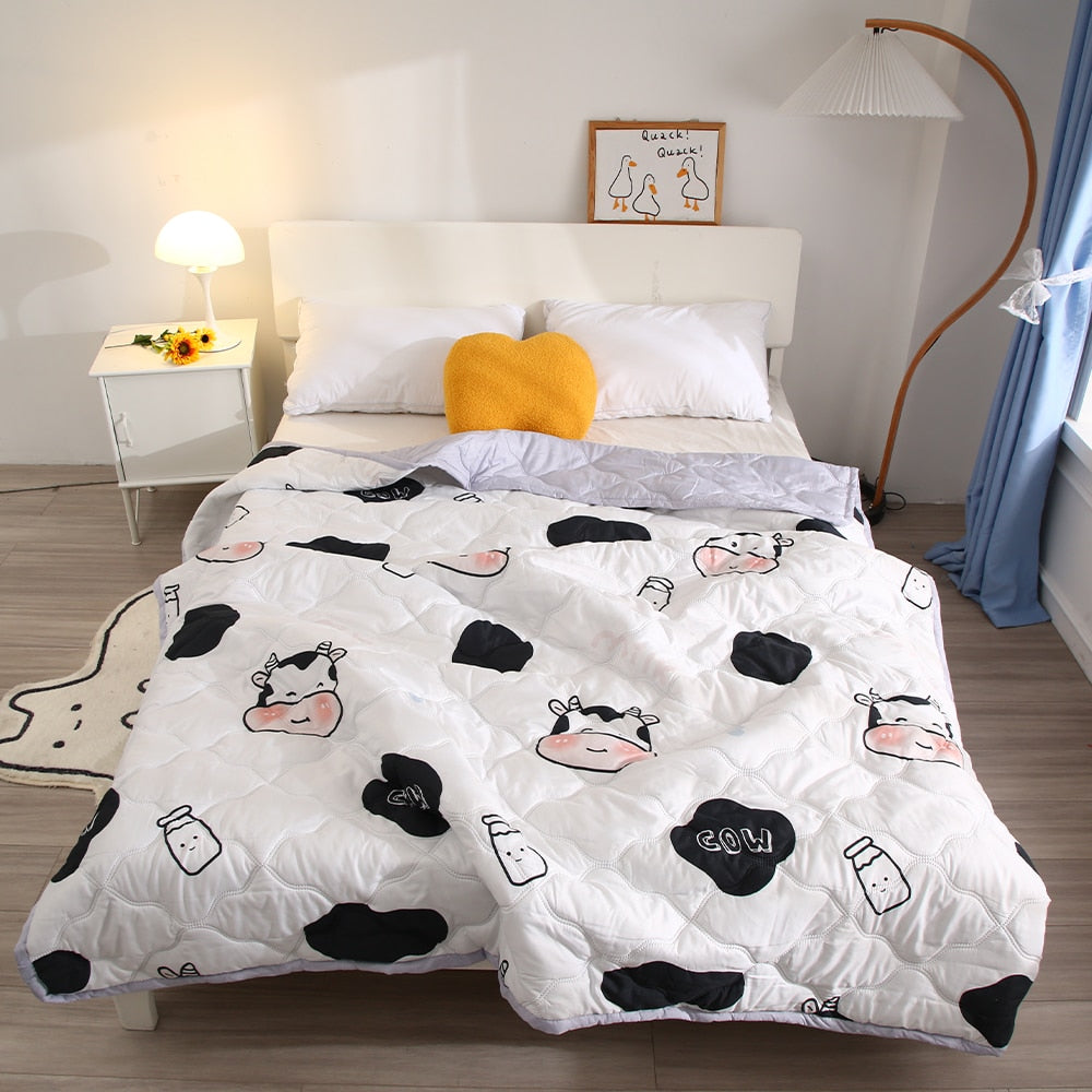 Summer Ice Quilt bedspreads comforter plaid blanket on the bed Quilt cover Duvets for 135 90 for single double bed