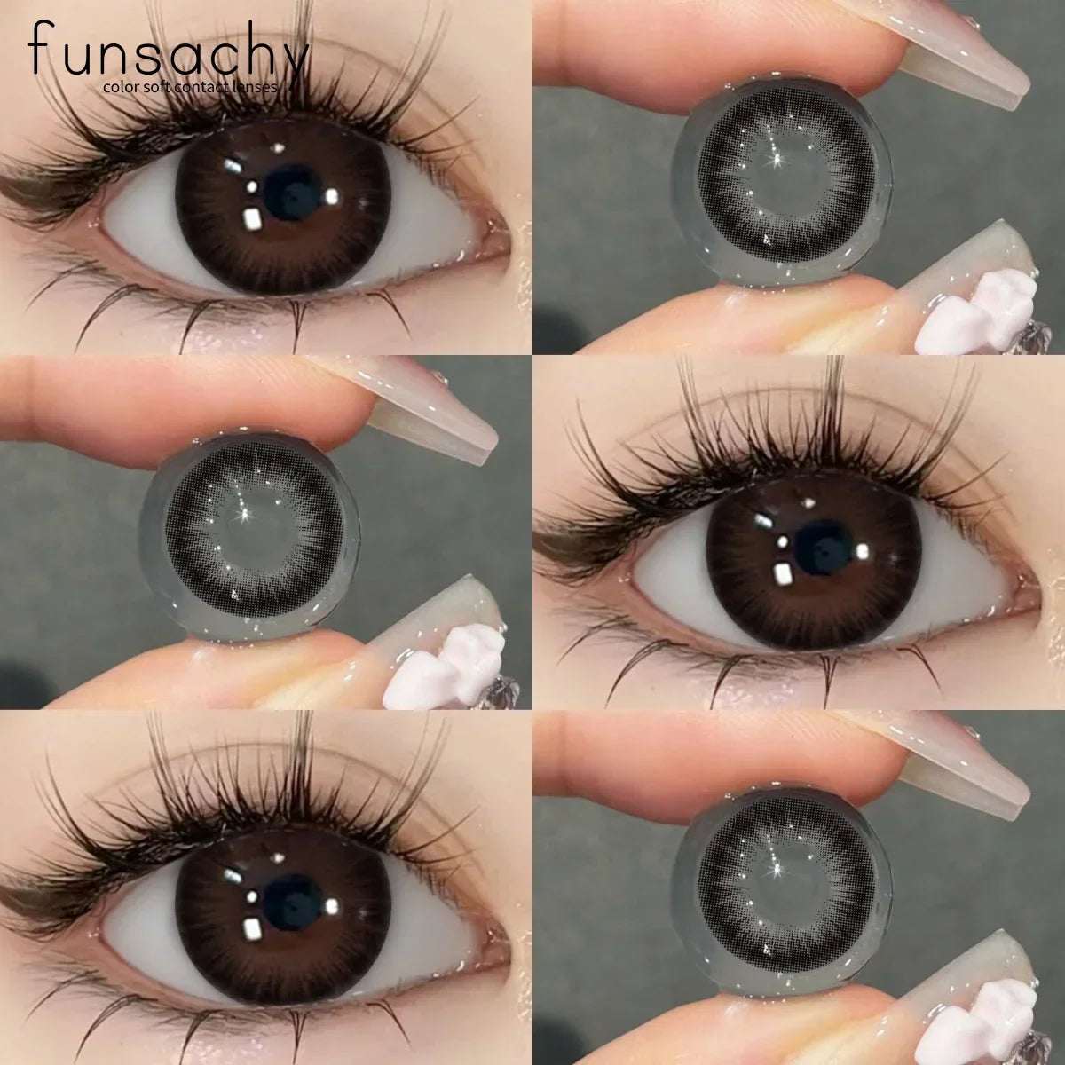 0~-8.00 Degree 1 Pair Myopia Colorcon Korean Lenses Color Prescription Contact Lenses Brown Natural Eye Contacts Lens