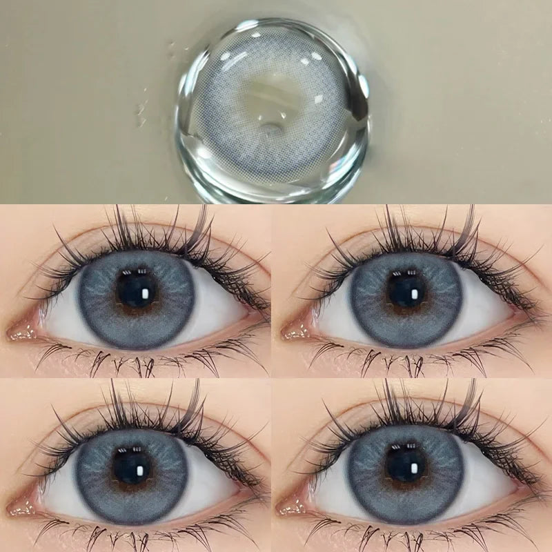 2pcs/Pair Myopia Natural Korean Lens Color Contact Lenses Blue Contact Lens Green Pupil Beauty Eyes Lenses Makeup New