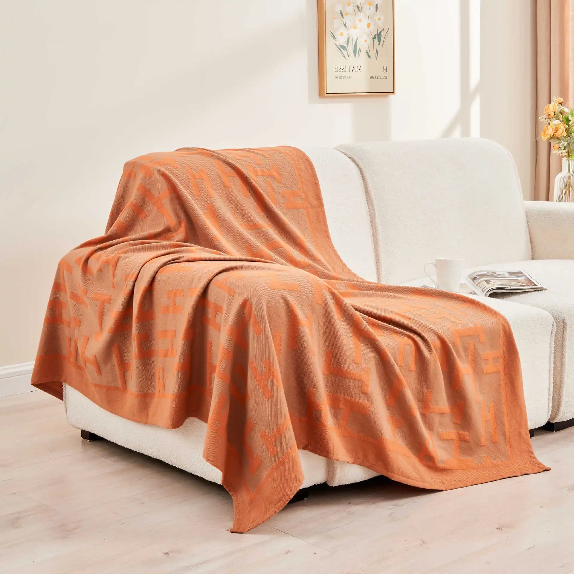Airline First Class Cabin Blanket Cover Jacquard Airplane Office Nap Bed Throw Blanket Outdoor Portable Plaid Coraline Blankets