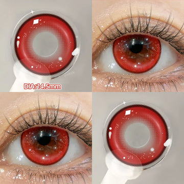 1pair New Fashion Cosplay Contact Lenses for Eyes Red Lenses Halloween Beauty Brown Lenses Myopia Color Contact Lenses
