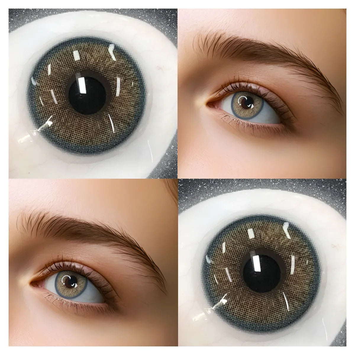 14.2mm Yearly Disposal Colored Contact Lenses Enlarging Effect Soft Lens For Daily Makeup Eye Contacts