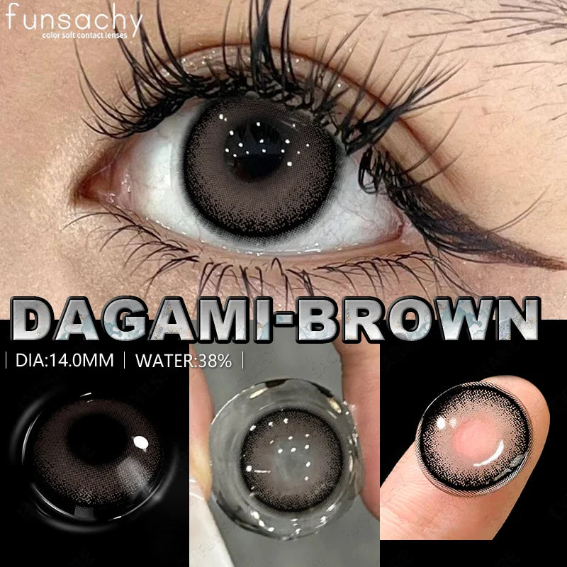 Cosmetics Color Contact Lenses 1pair Brown Color Lens Fashion Lenses Korean Lenses Grow Eye Big Eye Lens Gray Contacts