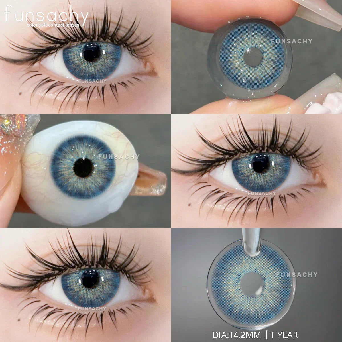 2Pcs Natural Gray Contact Lenses Yearly Brown Colorcon Makeup Blue Pupils Green Lens for Eyes High Quality Soft Contact