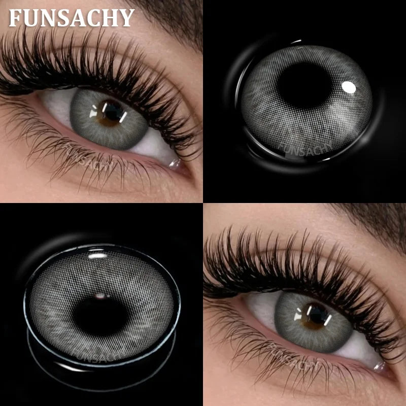 New Contact Lenses Natural Brown Eye Makeup Contacts Grey Color Lens Korean Softlens Yearly Cosmetics for Women