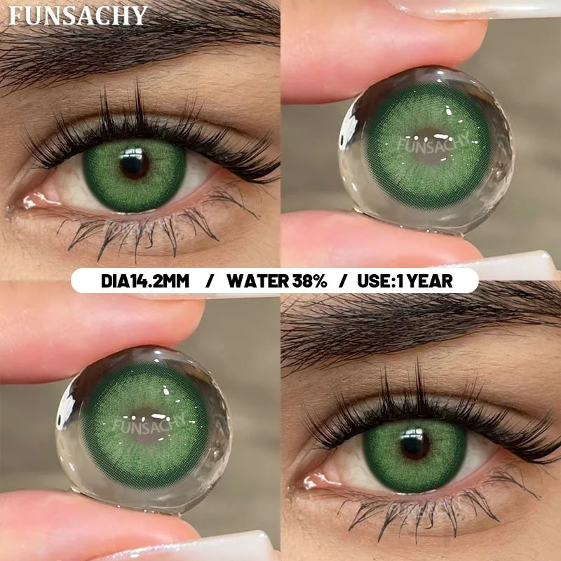 1 Pair Colorful Contact Lenses Natural Eye Makeup Contacts Lens for Eyes Korean Soft Lens Cosmetic Pupils Color Eye Len