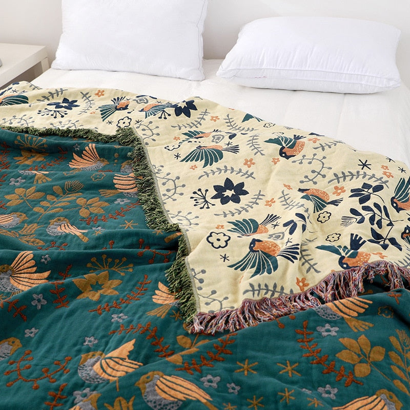 Textile City Cotton Gauze Nordic Style Sofa Cover Home Bed Comfy Blanket Journey Hiking Hotel Plaid Quality Bedspread 200x230cm