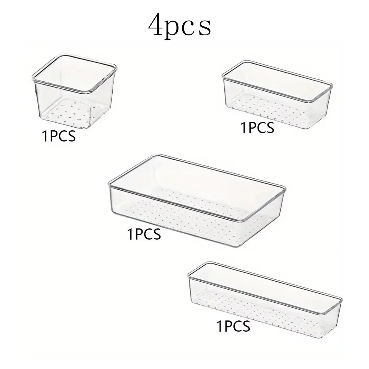 Multifunctional Transparent Drawer Organizer Set (4/8/13/25/28-Piece Sets) — For Storing Cosmetics, Jewelry, and Office Supplies