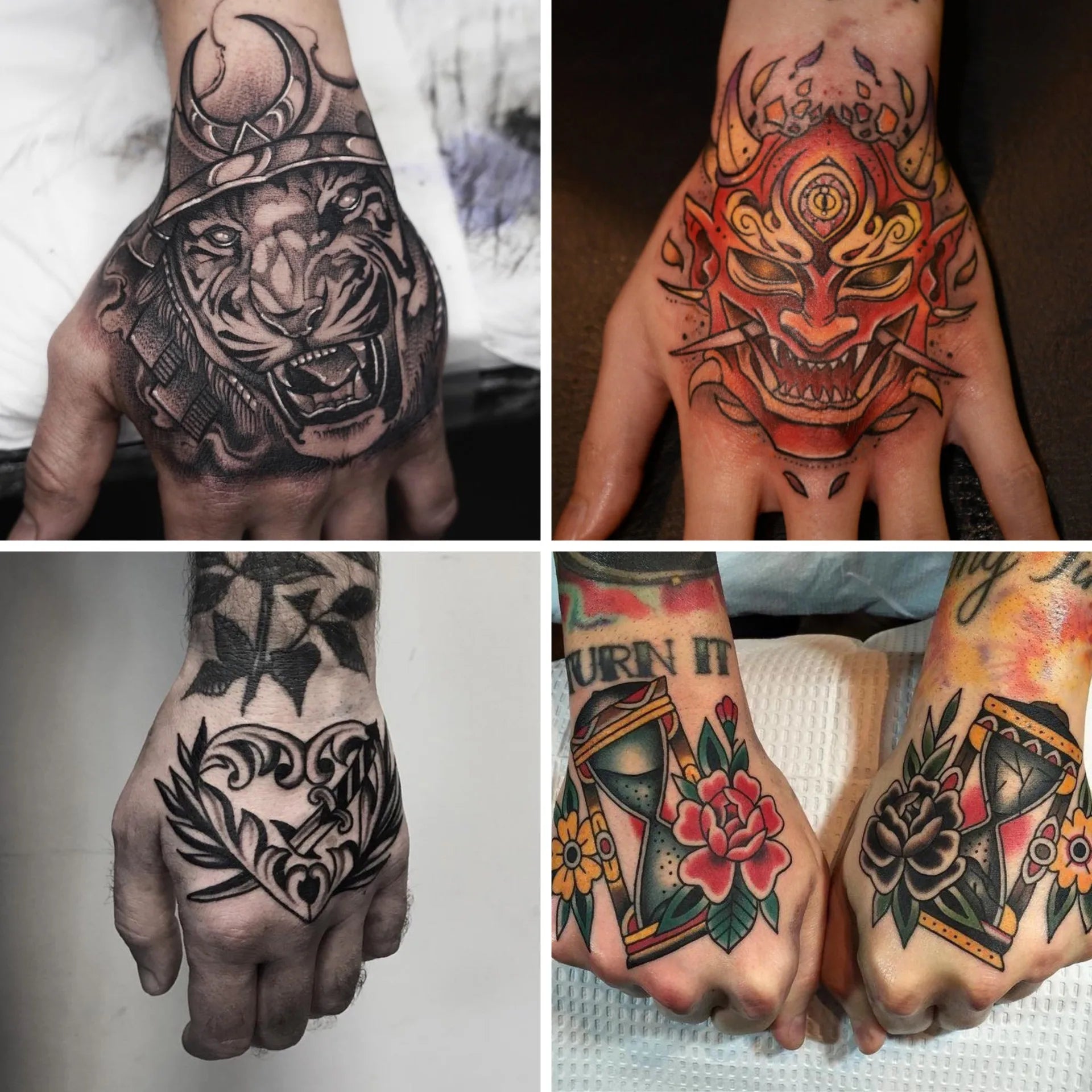 1pcs Hand Flower Rose Fake Tattoo Stickers Waterproof Temporary Tatto Body Art for Girl Women Men