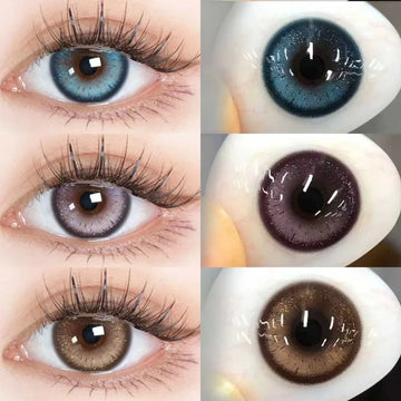 Yearly Plano & Colored Contact Lenses Firefly Brown Natural Prescription Soft Lens Daily Eye Beauty Eyewear