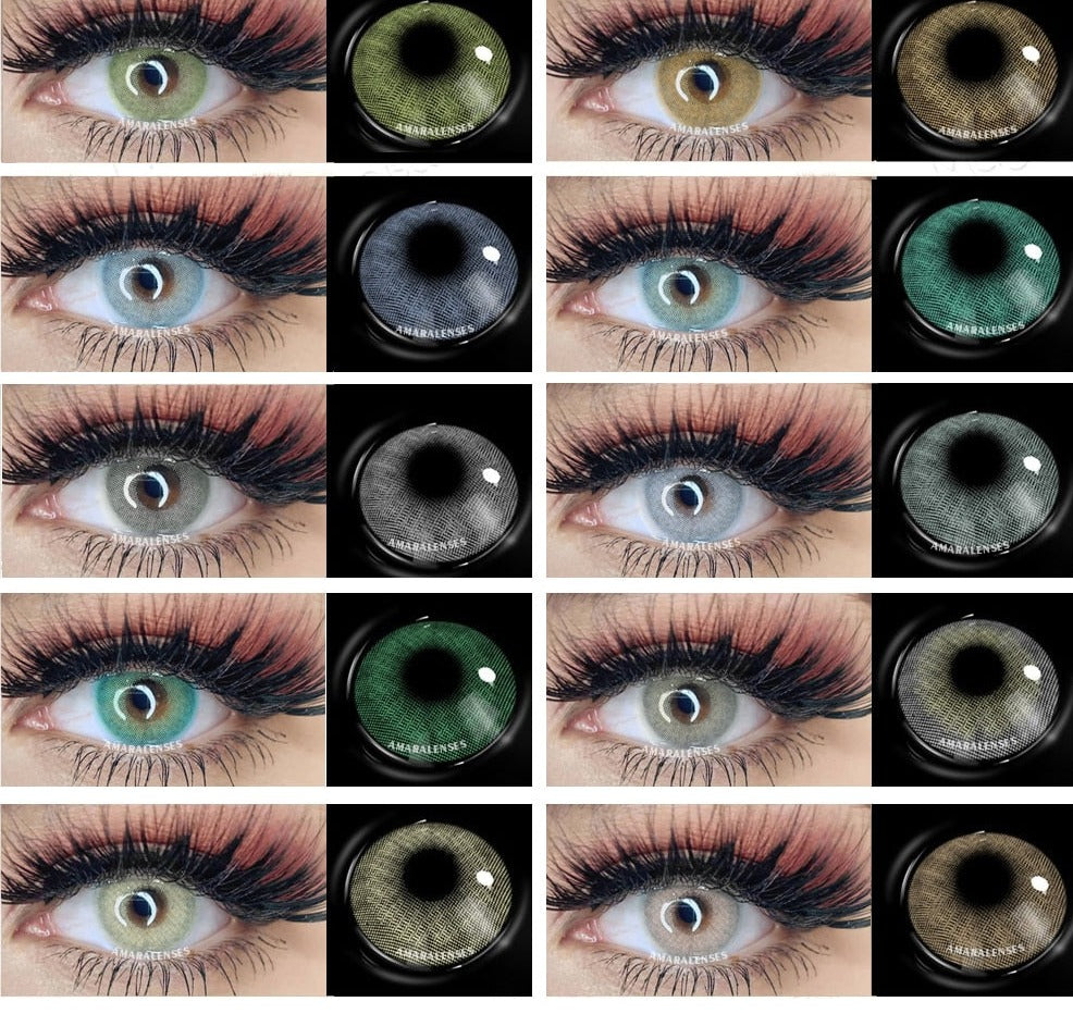 1 Pair Color Contact Lenses for Eyes Natural Brown Lenses Beauty Fashion Monet Lense Blue Lenses Green Eye Contact