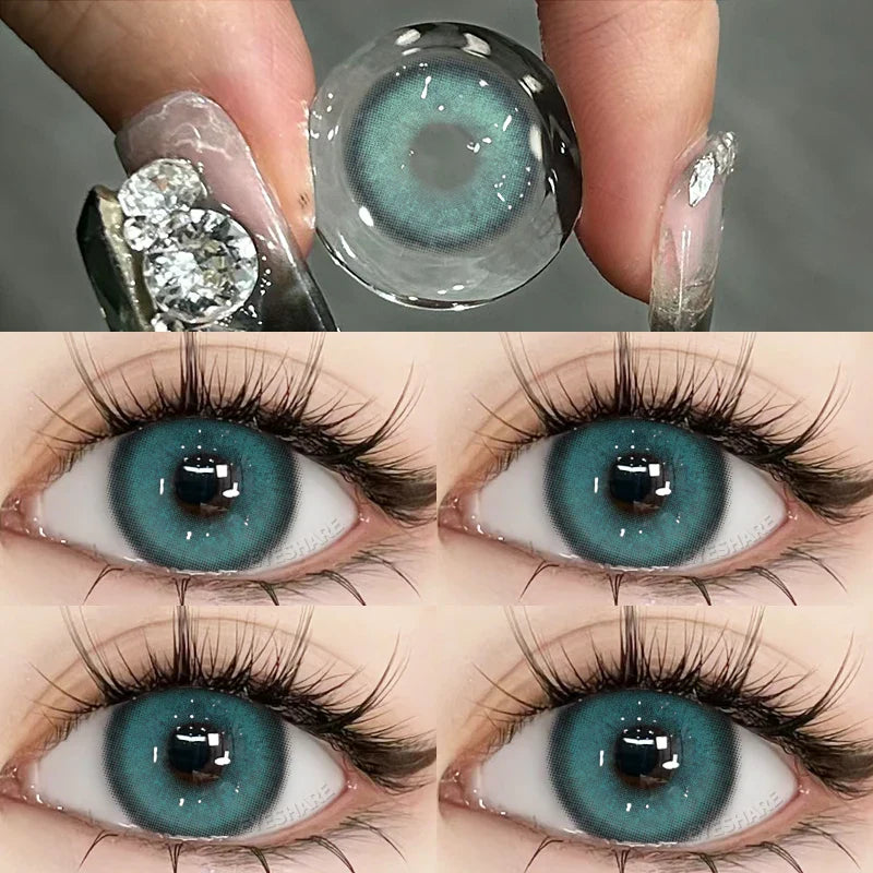 1Pair New Color Contact Lenses for Eyes Blue Contact Lenses Yearly Beautiful Pupils Gray Contact Lenses Green Contacts