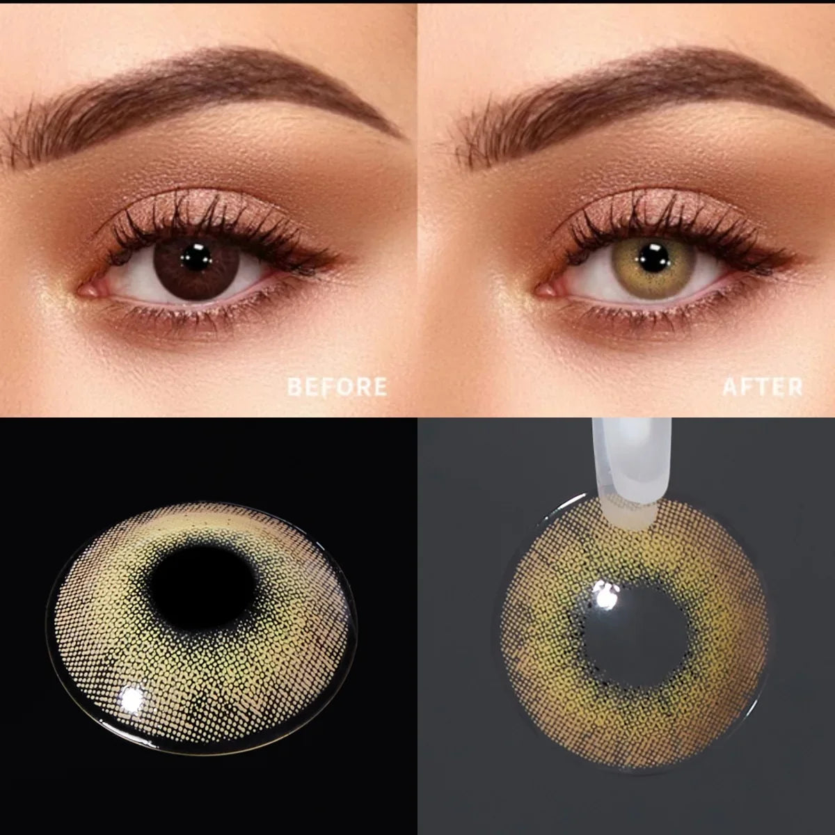 Natural Ocean Blue Half Yearly Colored Contact Lenses 14.2mm Small Pupil Eye Beauty Cosmetic Contacts For Daily Makeup