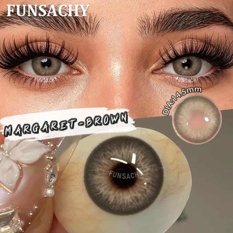 1 Pair Contact Lenses for Eyes Color Korean Pupils Makeup Accessories Beauty Contact Lenses Yearly New Contact Lens
