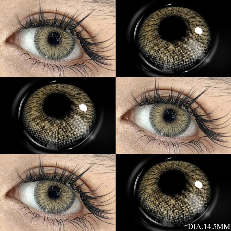 1 Pair Green Contact Lenses for Eyes Beauty Pupils Lenses Eye 14.2mm Yearly Use Fashion Blue Colored Contacts Lenses Green